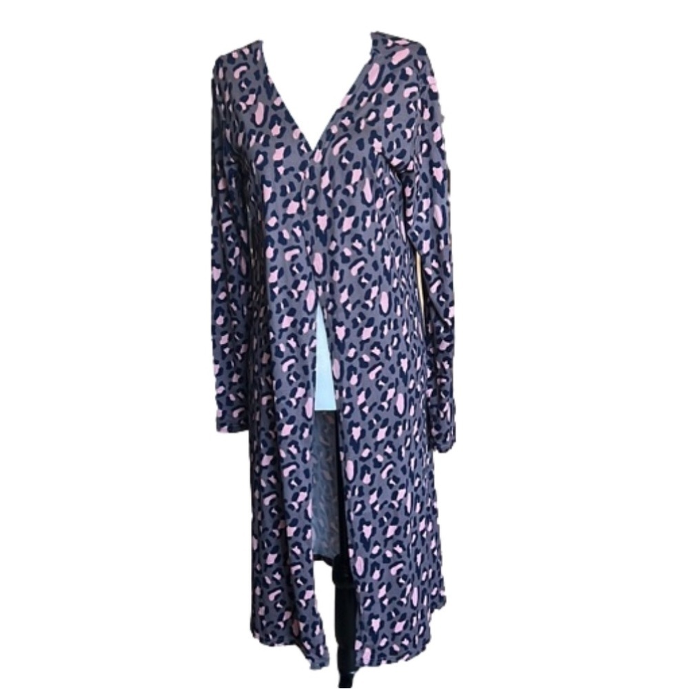 Bluetime Long Open Front Drape Maxi Cardigan Lightweight Duster - Picture 2 of 5